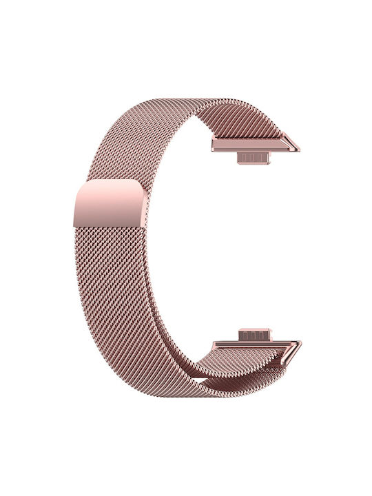 Techsuit Λουράκι Ανοξείδωτο Ατσάλι Ροζ (Huawei Watch Fit 3)