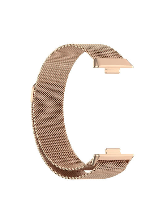 Techsuit Λουράκι Ανοξείδωτο Ατσάλι Ροζ Χρυσό (Huawei Watch Fit 3)