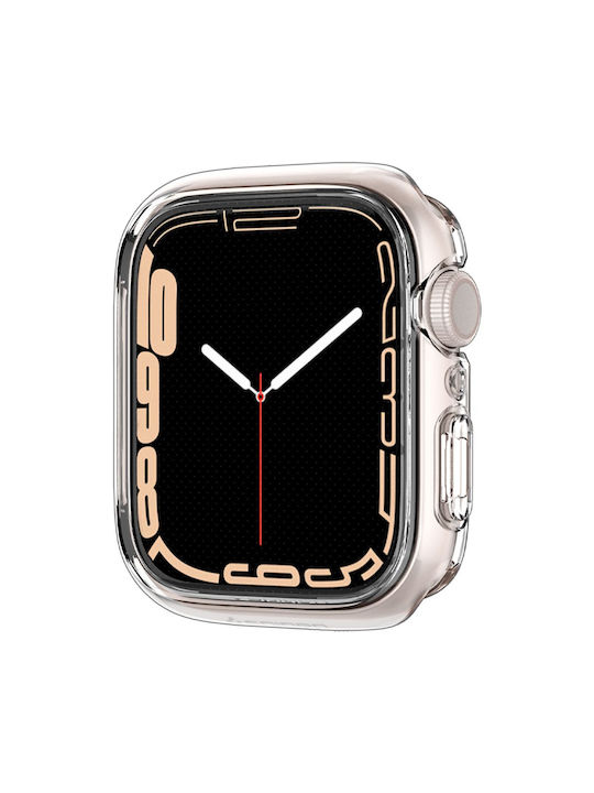 Spigen Ultra Hybrid Силиконов Калъф със Стъкло в Прозрачен цвят за Apple Watch 7 / 8 / 9 (41 мм)