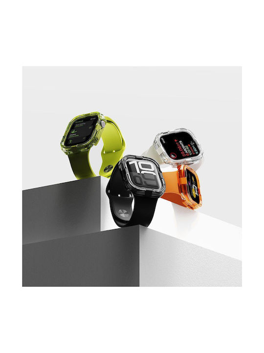 Ringke Fusion Bumper Silicone Case in Black color for Apple Watch 10 (46 mm)