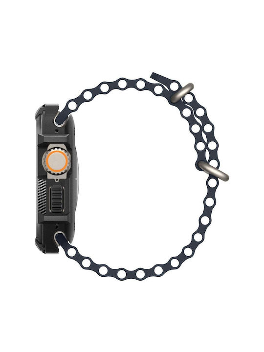 Spigen Rugged Armor Θήκη Σιλικόνης σε Μαύρο χρώμα για Apple Watch Ultra 49mm