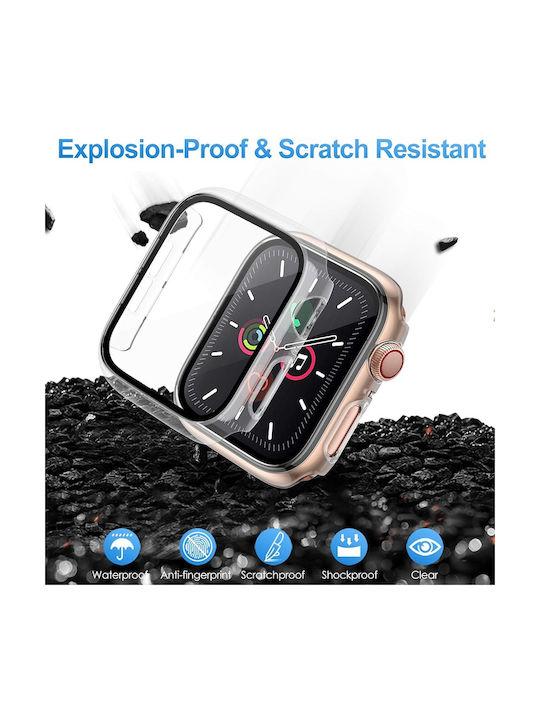 Techsuit Defense360 Pro Plastikhülle mit Glas in Schwarz Farbe für Samsung Galaxy Watch5 Pro