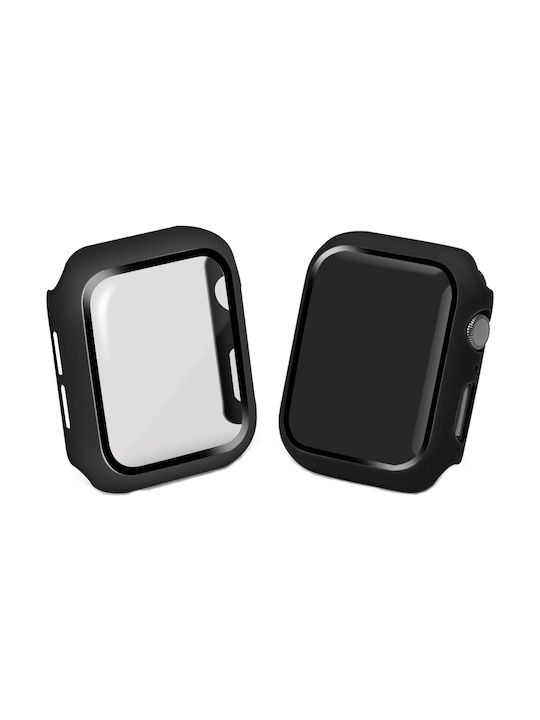 360 Uhrgehäuse mit Tempered Glass Plastikhülle mit Glas in Schwarz Farbe für Apple Watch 41mm 360 Uhrgehäuse mit Tempered Glass Plastikhülle mit Glas in Schwarz Farbe für Apple Watch 41mm