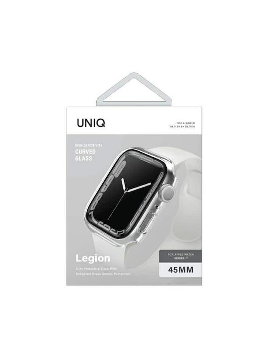 Uniq Legion Curved Πλαστική Θήκη με Τζαμάκι σε Διάφανο χρώμα για το Apple Watch 45mm Uniq Legion Curved Πλαστική Θήκη με Τζαμάκι σε Διάφανο χρώμα για το Apple Watch 45mm