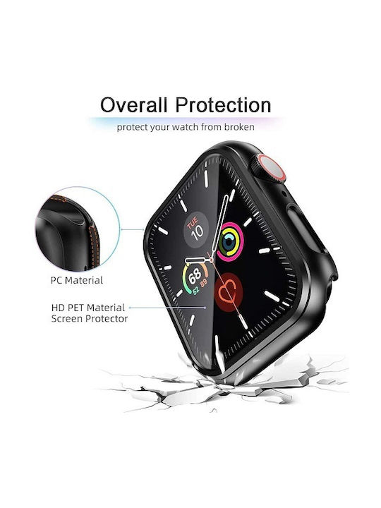 360 Protective Plastic Case in Black color for Apple Watch 42mm
