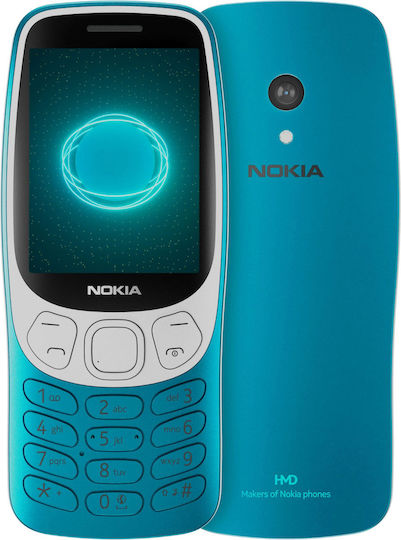 Nokia 3210 Dual SIM Κινητό με Κουμπιά (Ελληνικό Μενού) Scuba Blue