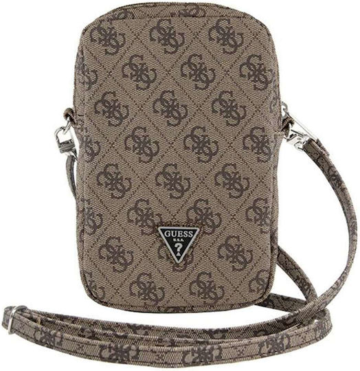 Guess 4g Triangle Logo Wallet Arm Band Brown GUWBZP4GFTSW