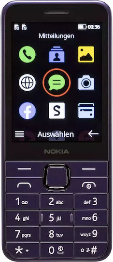 Nokia 235 4G (2024) Dual SIM Mobile with Buttons (English Menu) Purple