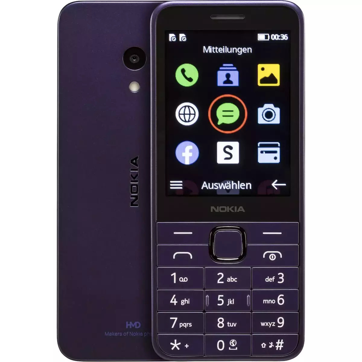 Nokia 235 4G (2024) Dual SIM Telefon Mobil cu Butoane Meniu în