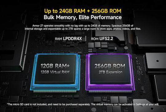 Ulefone Armor 27 Dual SIM (12/256GB) Μαύρο