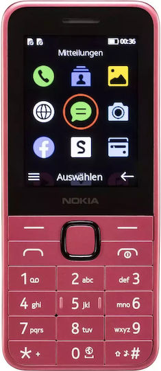 Nokia 225 4G (2024) Dual SIM Κινητό με Κουμπιά (Αγγλικό Μενού) Ροζ