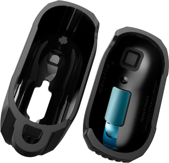 Spigen Rugged Armor Калъф с кука в Черен цвят за Apple AirPods 4