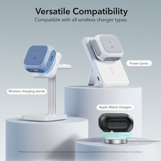 ESR Orbit Halolock Magsafe Hülle Silikon in Blau Farbe für Apple AirPods 4