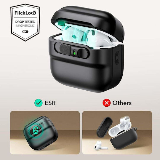 ESR Case Plastic in Black color for Apple AirPods 4
