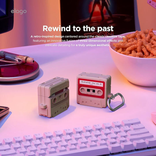 Elago Cassette Θήκη Σιλικόνης σε Λευκό χρώμα για Apple AirPods 4