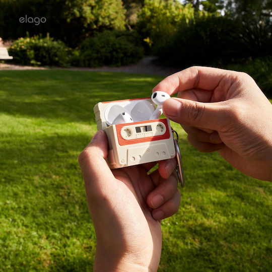 Elago Cassette Θήκη Σιλικόνης σε Λευκό χρώμα για Apple AirPods 4