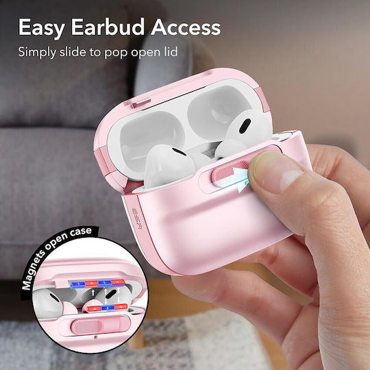 ESR Pulse Magnetic HaloLock Θήκη Πλαστική σε Ροζ χρώμα για Apple AirPods Pro