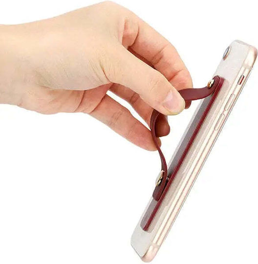 Hurtel Self-adhesive Finger Holder With Zipper Telefon mobil în culoarea Violet