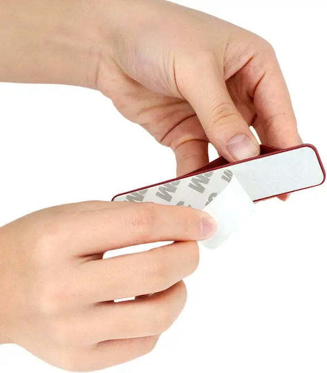 Hurtel Self-adhesive Finger Holder With Zipper Telefon mobil în culoarea Violet