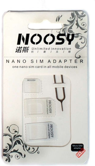 Noosy Nano Sim Micro SIM Adapter in White color
