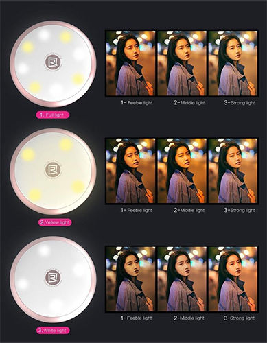 Remax Selfie Flash ML-01 Spotlight in Gold color