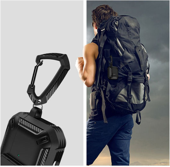 Tech-Protect Carbonox Θήκη σε Μαύρο χρώμα για Apple AirPods 4