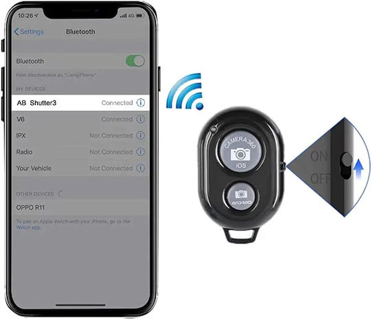 Techsuit Selfie Controller RMC-01 Bluetooth Black
