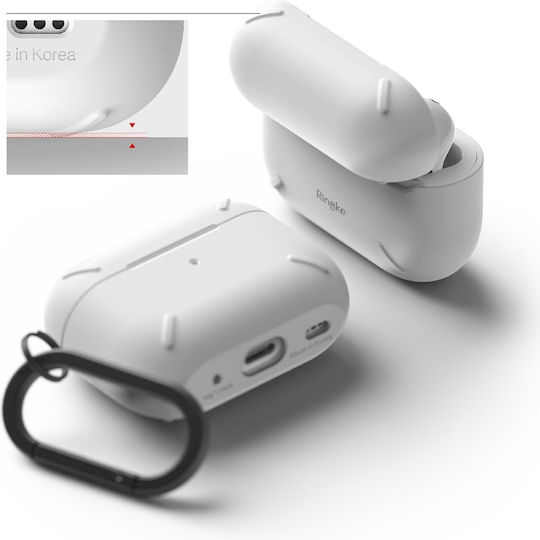 Ringke Layered Silicone Case with Keychain White for Apple AirPods Pro