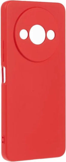 Umschlag Rückseite Silikon Rot (Xiaomi Redmi A3 4G (Weltweit))
