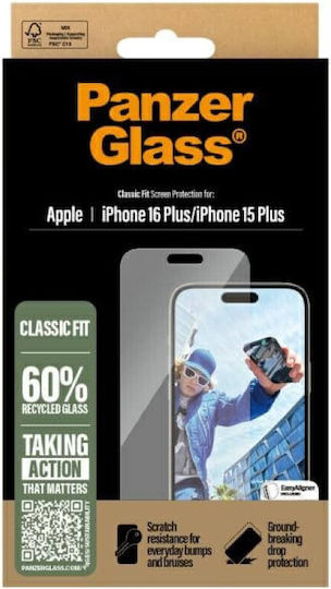 PanzerGlass Classic Fit Screen Protector (iPhone 15 Plus / 16 Plus)