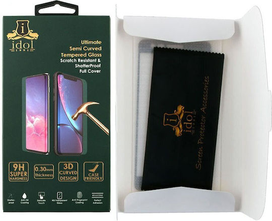 Idol 1991 Edge 3D 0.3mm Full Glue Tempered Glass Black (Motorola Edge 50 Fusion)