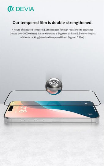 Devia Tempered Glass Black (iPhone 15 Plus / 16 Plus)