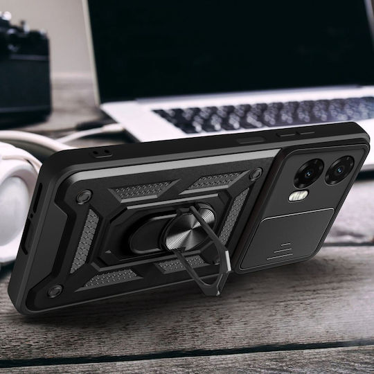 Tech-Protect Camshield Pro Umschlag Rückseite Kunststoff / Silikon Schwarz (Moto G35)