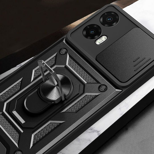 Tech-Protect Camshield Pro Umschlag Rückseite Kunststoff / Silikon Schwarz (Moto G35)