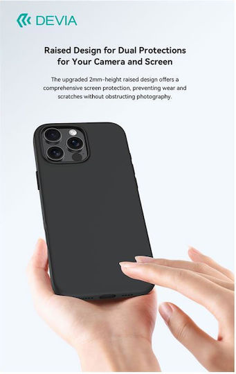 Devia Nature Back Cover Σιλικόνης Μαύρο (iPhone 16 Pro Max)