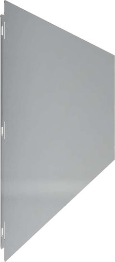 vidaXL Metallgartenbordüre in Silber Farbe 1.03m x 25cm