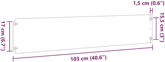 vidaXL Μπορντούρα Κήπου σε Ασημί Χρώμα 1.03m x 20cm 10τμχ