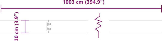 vidaXL Μπορντούρα Κήπου σε Ασημί Χρώμα 1.03m x 10cm