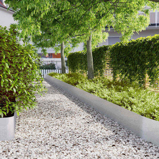 vidaXL Metal Garden Border in Brown Color 1.03m x 25cm