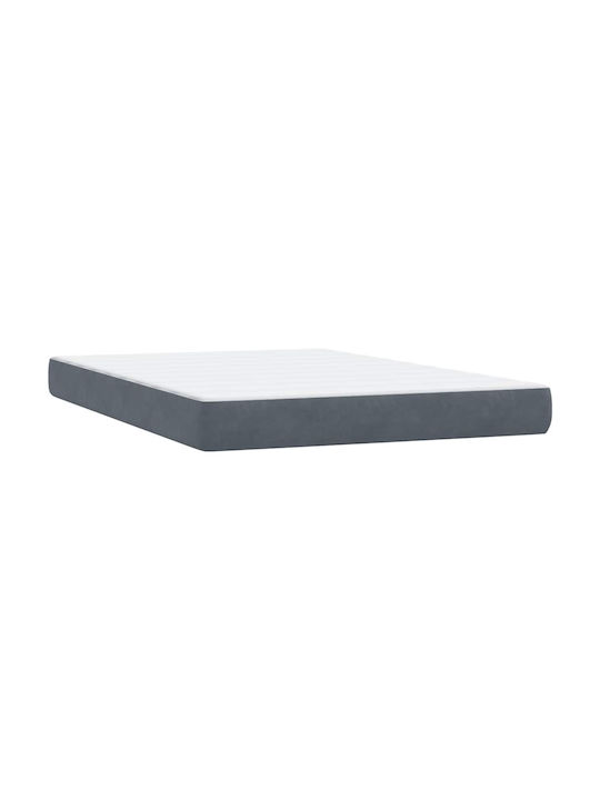 Doppelbett Bezogen mit Stoff Dunkelgrau mit Lattenrost & Matratze 160x210cm