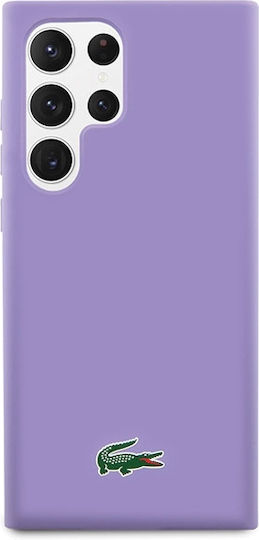 Lacoste Silicone Silicone Задна корица Пластмаса / Силикон Лилав (Galaxy S23 Ultra)