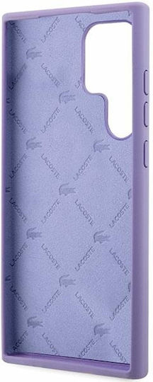 Lacoste Silicone Silicone Задна корица Пластмаса / Силикон Лилав (Galaxy S23 Ultra)