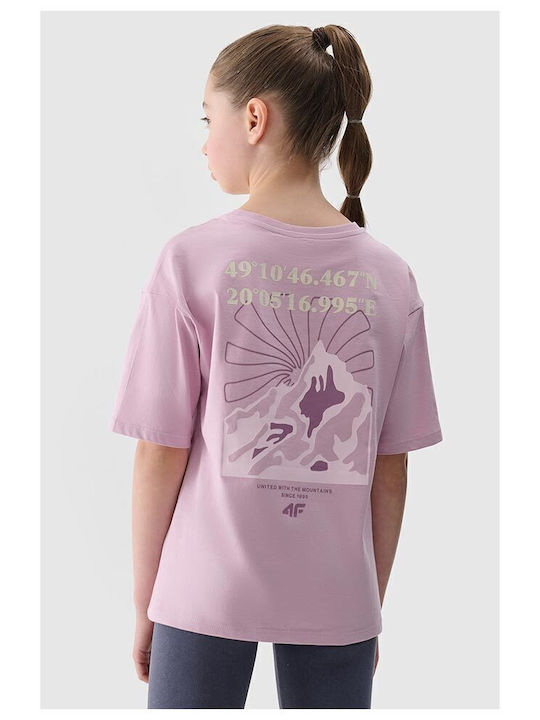 4F T-shirt Μωβ