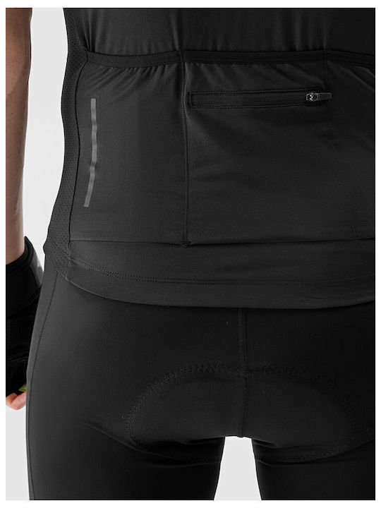 4F Cycling Men's Short Sleeve Road Bike Jersey Black