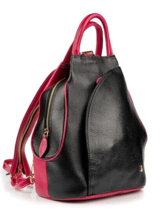 Leather Women's Bag Backpack Black