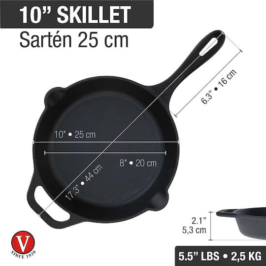 Victoria Pan aus Gusseisen mit Emaillebeschichtung 25cm