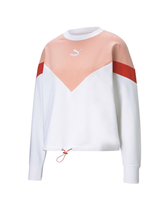 Puma Crew Sports Women's Cropped Sweatshirt White