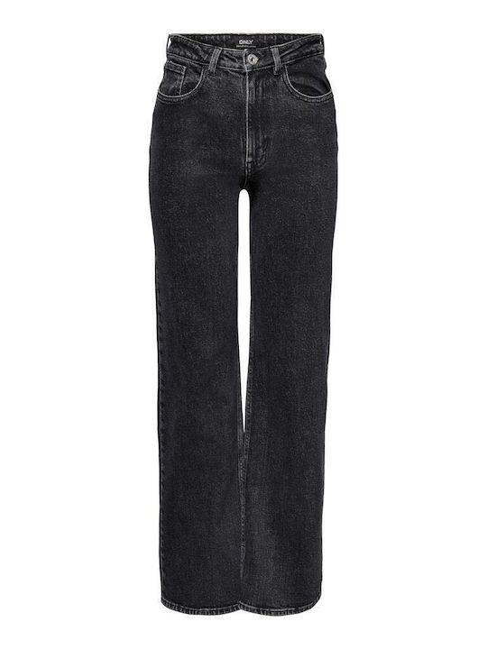 Hoch tailliert Damenjeans Black