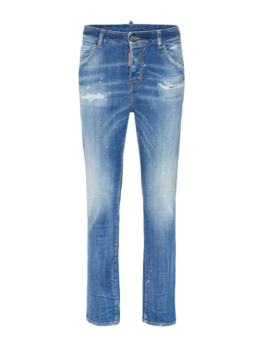 Cool Girl Low Waist Women's Jean Pants in Slim Fit Blue