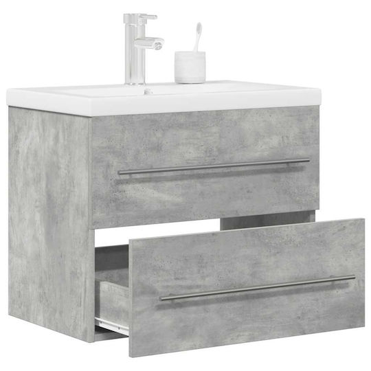 vidaXL Шкаф със Мивка Д60xШ48xВ38.5см Concrete Grey, Grey